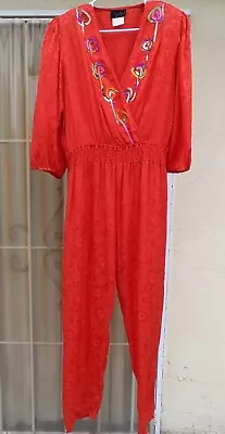 Vintage DIANE FREIS Silk Jumpsuits • $35