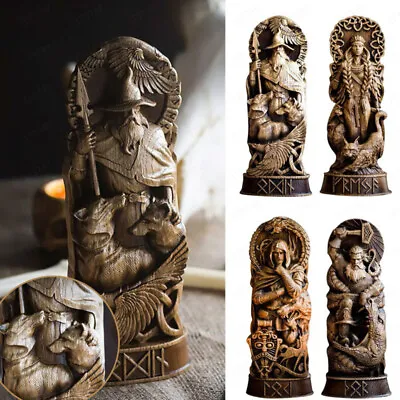 Freyja Statue Norse God Carving Altar Heathen Asatru Viking God GoddesSculpt HY2 • £12.63