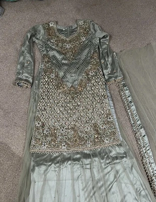 £80 • Buy Pakistani Indian Wedding Party Dress Lengha