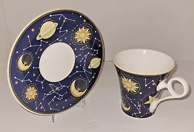 Haeng Nam Elegant Bone China 00039 Universe Cup And Saucer Zodiac / Astrology • $22.49