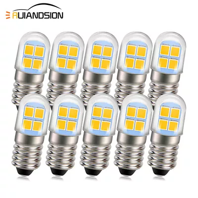 3000K Screw Base E10 2835 8 LED Torch Flashlight Bulb Lamp Warm White 3V 4.5V 6V • $11.74