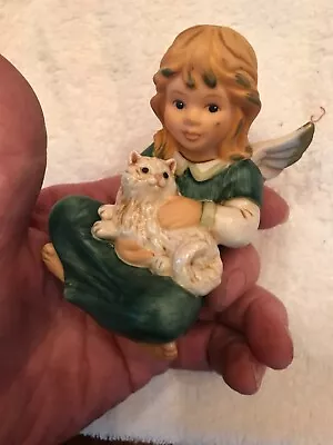 Vintage Goebel Angel Holding Cat 160-17 • $15.99