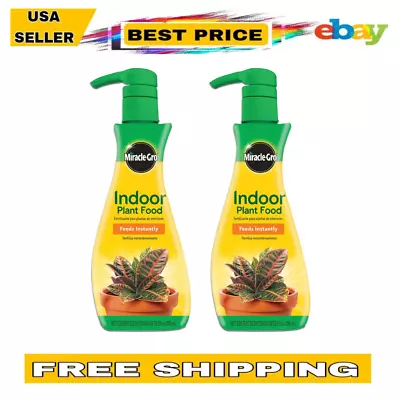 Miracle-Gro Indoor Plant Food 8 Oz. Liquid - 2-Pack For All Houseplant • $15.07