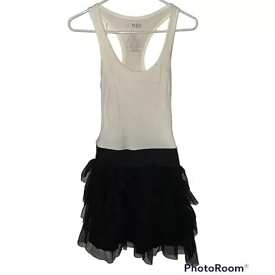 Miley Cyrus X Max Azria Small Dress Ivory Tank Black Skirt Tulle Sassy • $0.99