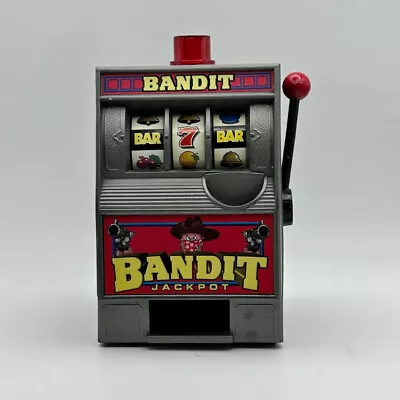 Working Vintage Radica Bandit Casino Jackpot Slot Machine Bank Model 130 • $19.99