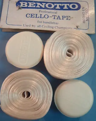 Benotto Pearl White Smooth Cello Road Handlebar Tape NEW/NOS Vintage-Mexico- NIB • $111.42