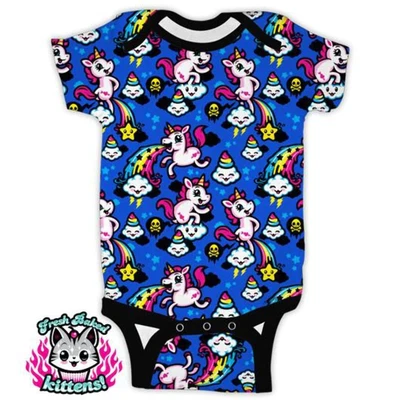 $34.95 • Buy Harebrained Fantastically Gross Baby Romper Zombies Horror Kids One Piece