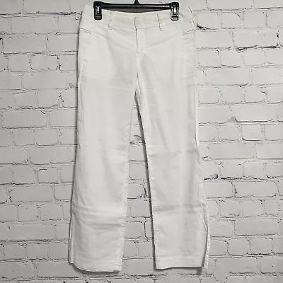 Vince Women’s Career Pants 6 White Wide Leg Straight Linen • $30