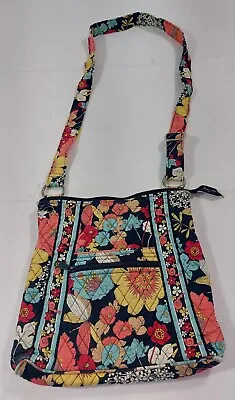Vera Bradley Happy Snails Floral Quilted Hipster Medium Crossbody Bag Purse • $8