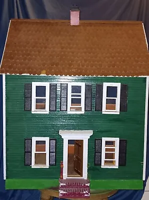 Vintage Complete Dollhouse 1:12 Scale 5 Rooms Full Attic Partly Furnished  • $175