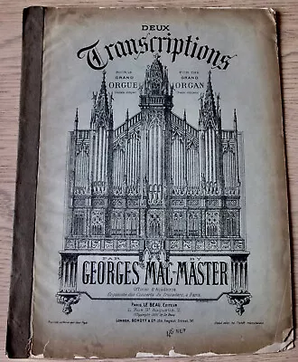 Handel Arr. Mac-master Fanfare-triomphale Organ Sheet Music (1891) France • £9.99