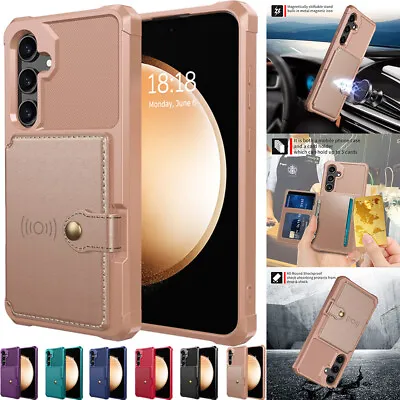 For Samsung Galaxy S24 Plus Ultra S23 S22 S21FE S20 Wallet Card Slot Case Cover • $15.19