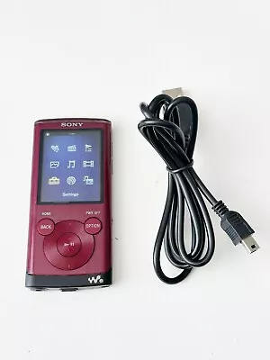 WORKING Sony Walkman NWZ-E353 (4GB) Digital Media MP3 Player - Red • $32.46