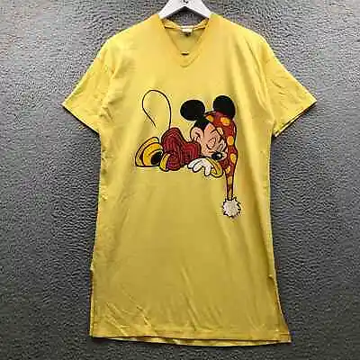 Vintage 80s Disney Wear Mickey Mouse Nightgown Shirt Women's M Short Sleeve • $12.99