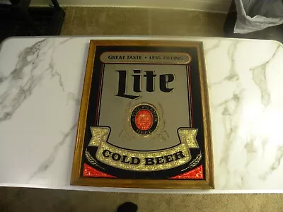 Vintage MILLER LITE COLD BEER Mirror • $19.99