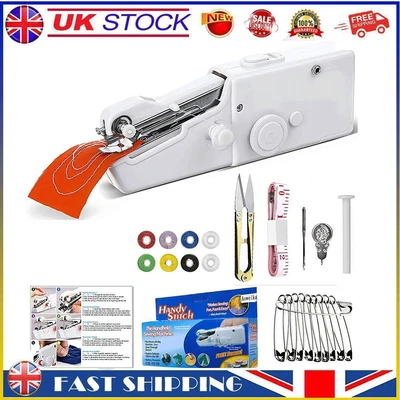 £12.89 • Buy Multifunction Mini Handheld Electric Sewing Machine Set W/Pins Scissors Bobbins