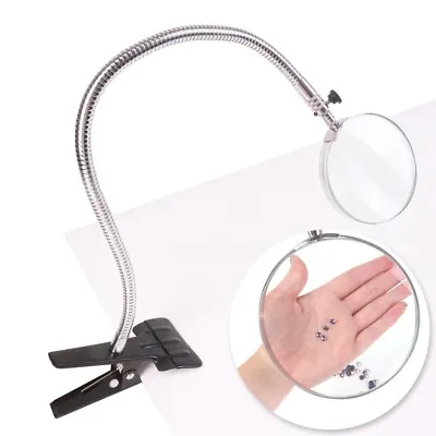 HANDS FREE MAGNIFYING GLASS Bendable Clip On Magnifier Jewellery Making Modeller • £15