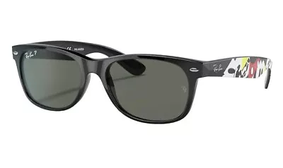 Ray Ban Sunglass Disney Mickey New Wayfarer RB2132 6446 J19 55mm Black Polarized • $453.45