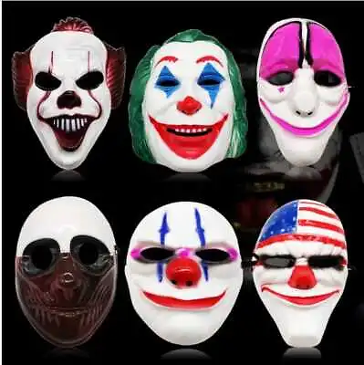 £6.99 • Buy Horror IT Clown Halloween Mask Pennywise Scary Face Party Cosplay Horror Costume