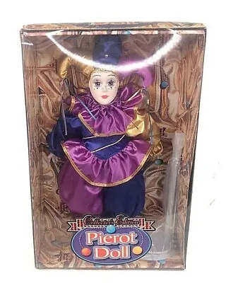 Pierrot Doll Ceramic Clown New Collector's Edition Make Believe Ltd Vintage 1996 • $65.33