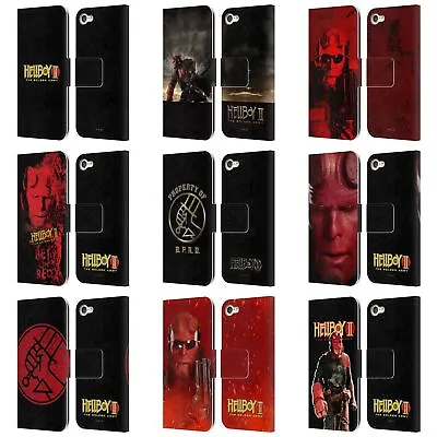 OFFICIAL HELLBOY II GRAPHICS LEATHER BOOK WALLET CASE FOR APPLE IPOD TOUCH MP3 • £19.95