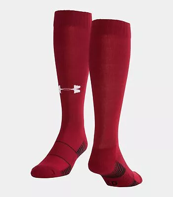 Men's Under Armour Team Over-The-Calf Socks Maroon/White SZ M NWT • $6.90