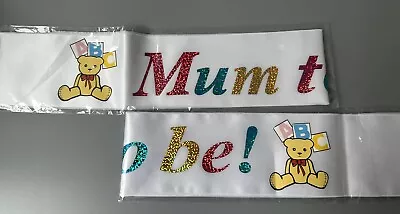 Baby Shower Sash - MUM TO BE - Does Not Know Sex Of Baby - So Multicoloured. • £2.99