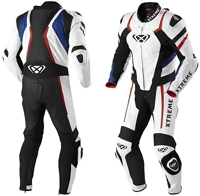 New Men's Racing 1 Piece Motorcycle Motorbike Moto Gp Biker Leather Suit • $298.39