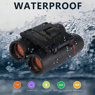 Binoculars 30x60 Zoom Outdoor Travel Compact Folding Telescope Hunting Day/Night • $9.30