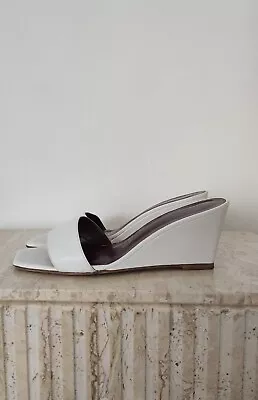 Staud Women's White Billie Wedges Size 37.5 • $80