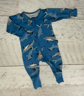 BONDS Baby Sz 0-3 Mths ALLINONE Zippy WONDERSUIT Whales • $9.90
