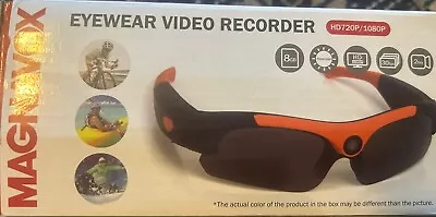 Magnavox Eyewear Video Recorder 1080P Hidden Spy Camera Sunglasses Red • $39.95