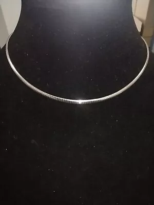 925 Sterling Silver 3mm Omega Chain Necklace 16  13.4g ULTRASONIC CLEANED! • $13.99