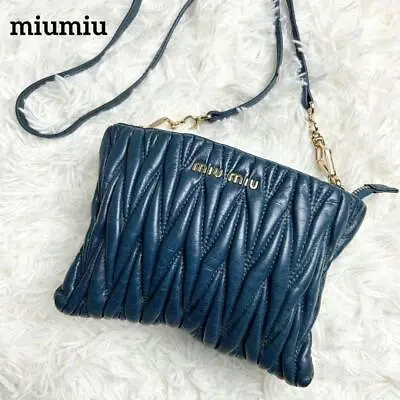 Miu Miu Matelasse Dark Green 2way Second Shoulder Bag YS952 • $279.90