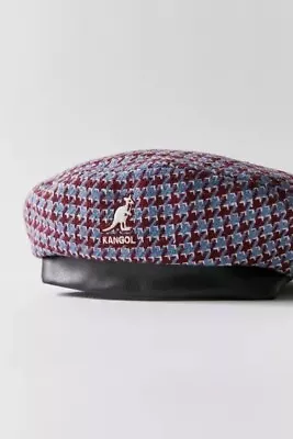 Kangol Tooth Grid Beret K5309 Maroon Blue Size Small / Medium Nwt $69 • $39