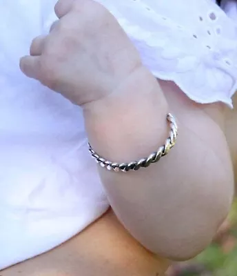 Haba Sterling Silver Twist Rope Bracelet Infant/Toddler • $38