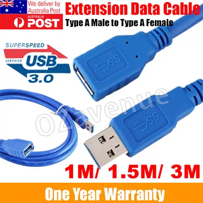 1M/3M USB Extension Cable USB 3.0 A Male To Female • $5.89