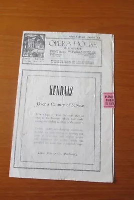 1943  Opera House  Manchester  Night Must Fall Emlyn Williams Programme • £3