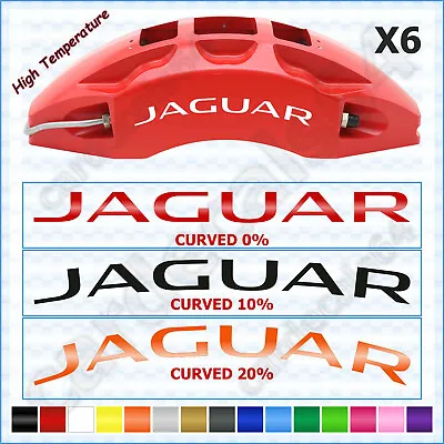 Jaguar X 6 Decal Sticker Brake Caliper Curved 0% 10% 20% Emblem Vinyl High Tem I • $9.99