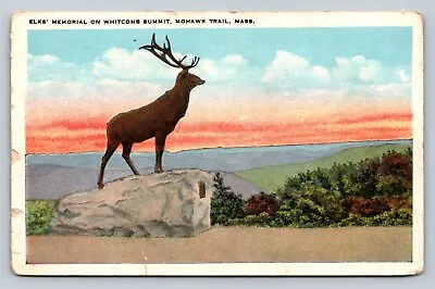 Elks' Memorial On Whitcomb Summit Mohawk Trail MA VINTAGE Postcard A13 • $5.98