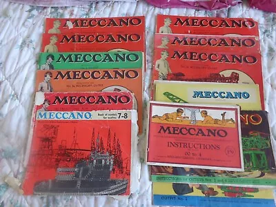 Pre-war Meccano Instruction Manuals. • £10