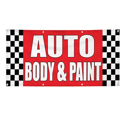 Vinyl Banner Multiple Sizes Auto Body & Paint Auto Body Shop Car Repair A • $21.99
