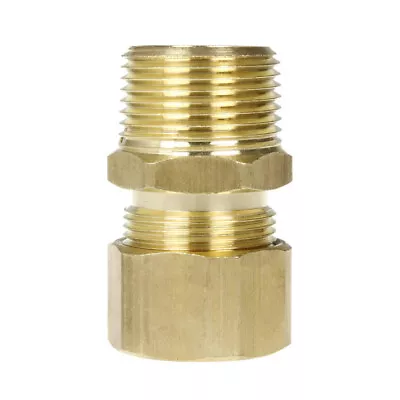 3/4  X 3/4  Tube OD X Male NPTF Compression Adapter Straight Solid Brass Fitting • $15.95