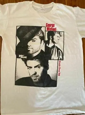 George Michael Faith Tour 88 Concert Vtg Classic T Shirt White • $16.97