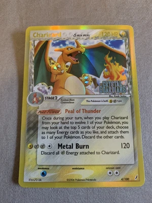$215 • Buy 2006 Crystal Guardians Charizard  Reverse Holo Stamp Delta Species 4/100 LP-NM