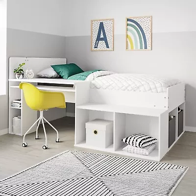 White Cabin Bed With Desk And Storage - Ellison ELN001 • £289.92