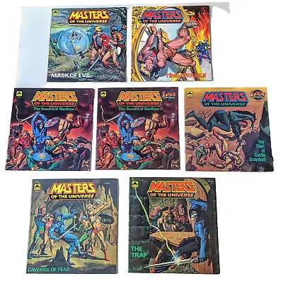 Vintage Used Masters Of The Universe Golden Book Mattel 7 Book Lot (1983-1984) • $34.99