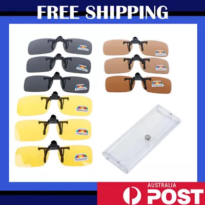$7 • Buy Clip On Flip Up Polarized Sunglasses Lens UV Driving Eyewear Spectacle Extension