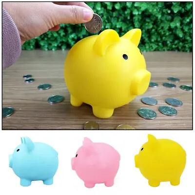 £4.67 • Buy Cute Piggy Bank Saving Coins Money Box Cash Fund Gift Plastic Pig Children Toy✅