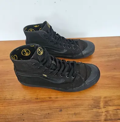 Vans Black Ball Hi SF Captain Fin Black/Black Mens Shoes - Size US 12 • $59.99